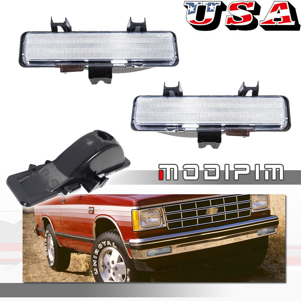 Fits 82-94 Jimmy Blazer Sonoma S10 S15 Clear Turn Signal Parking Bumper Light Set