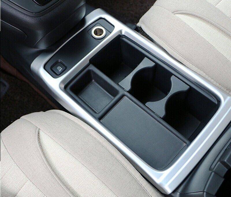 Console Storage Box Cover Trim 1 Fit for Honda CRV CR-V 2012-2016 Matte Silver