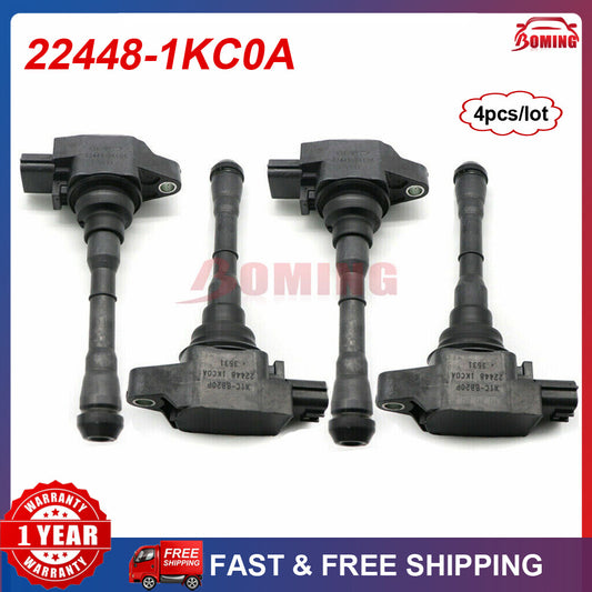 4pcs for Nissan Sentra Juke 1.6L L4 2011-2017 22448-1KC0A Ignition Coils Packs