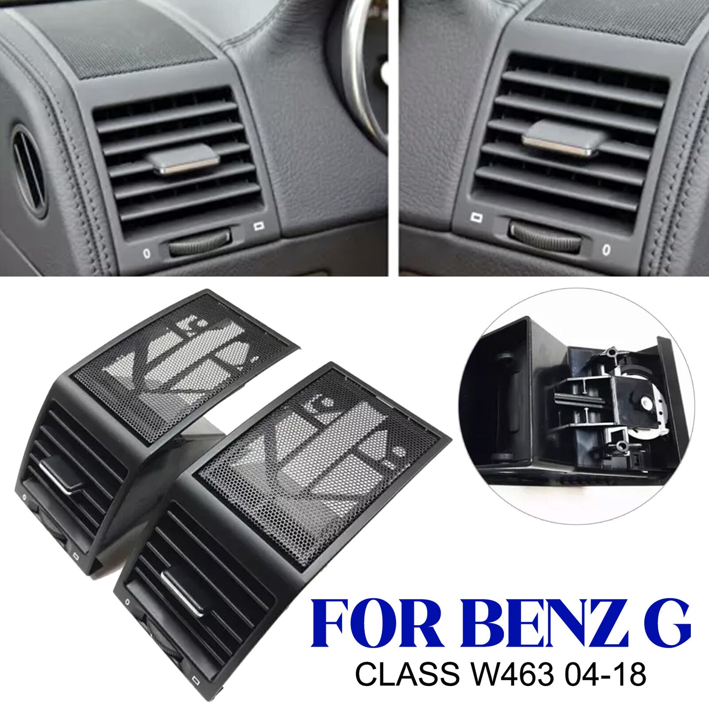 L+R Instrument Panel Speaker Grille Cover Air Vent for Benz G Class W463 04-18
