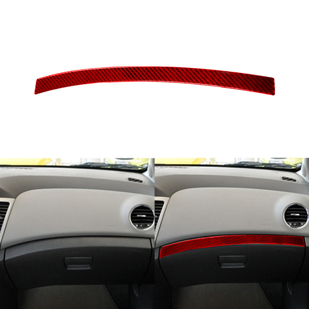 Red Carbon Fiber Passenger Strip Cover Trim for Chevrolet for Cruze 2009-2015