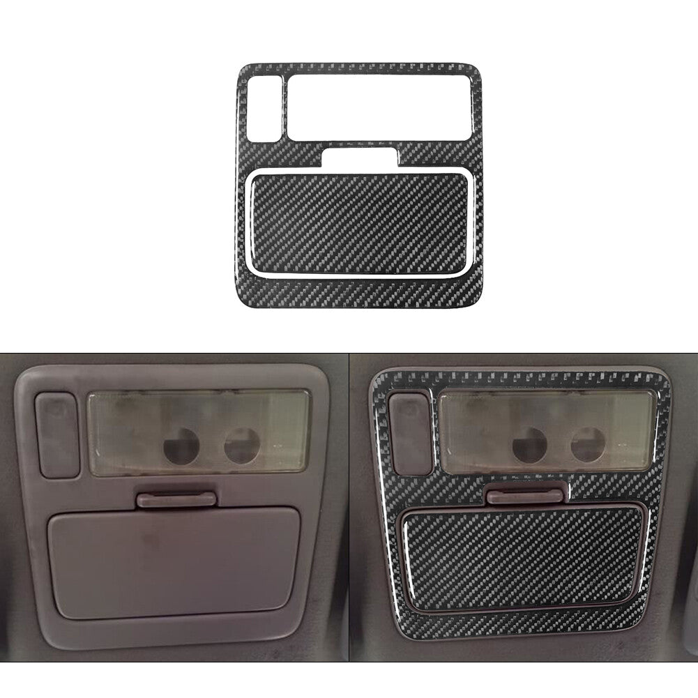 2Pcs Carbon Fiber Interior Overhead Light Cover Trim for Lexus RX300 1998-2003