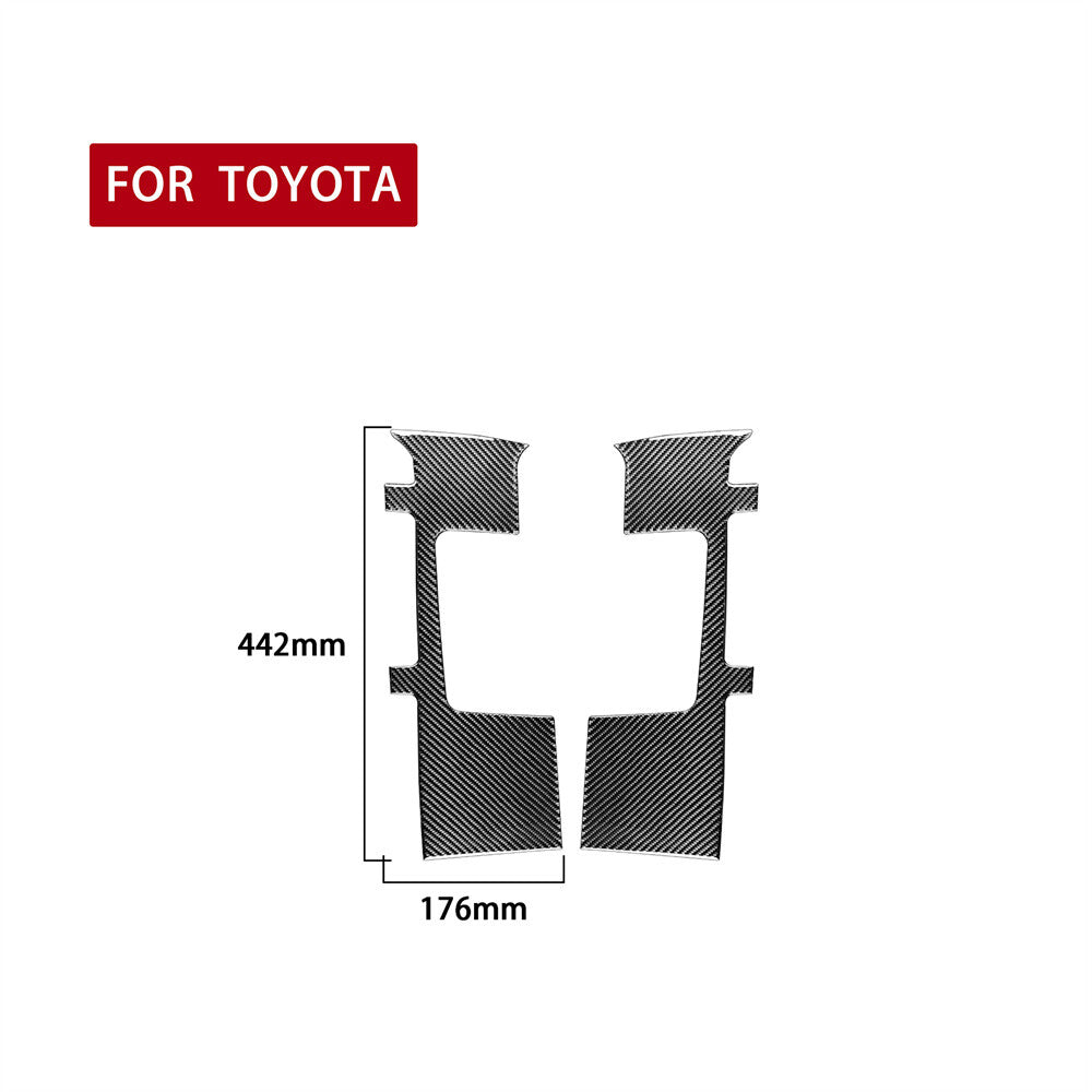 2Pcs Carbon Fiber Safety Belt for Seat Panel Cover Trim for Toyota Tundra 2014-2018