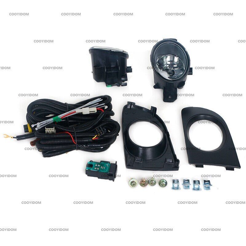 The front bumper fog light kit includes halogen lights suitable for Nissan Sentra Sunny 2004-2008 models.
