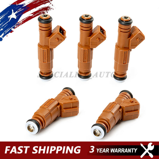 5PCS Car Petrol Fuel Injector Nozzle Fits for Volvo C70 2.3L 2.4L 0280155831