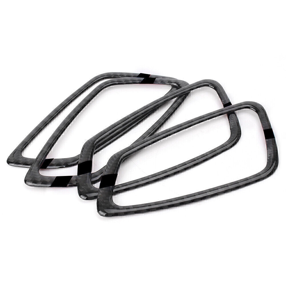 Carbon fiber Car Interior Door Handle Frame Trim Fit for BMW E90 E92 3 Series 05-12