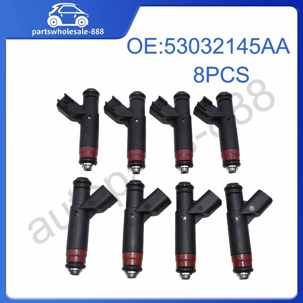 8pcs 53032145AA Fuel Injectors for 2001-2004 for Dodge Dakota for Jeep 4.7L 5.7L V8