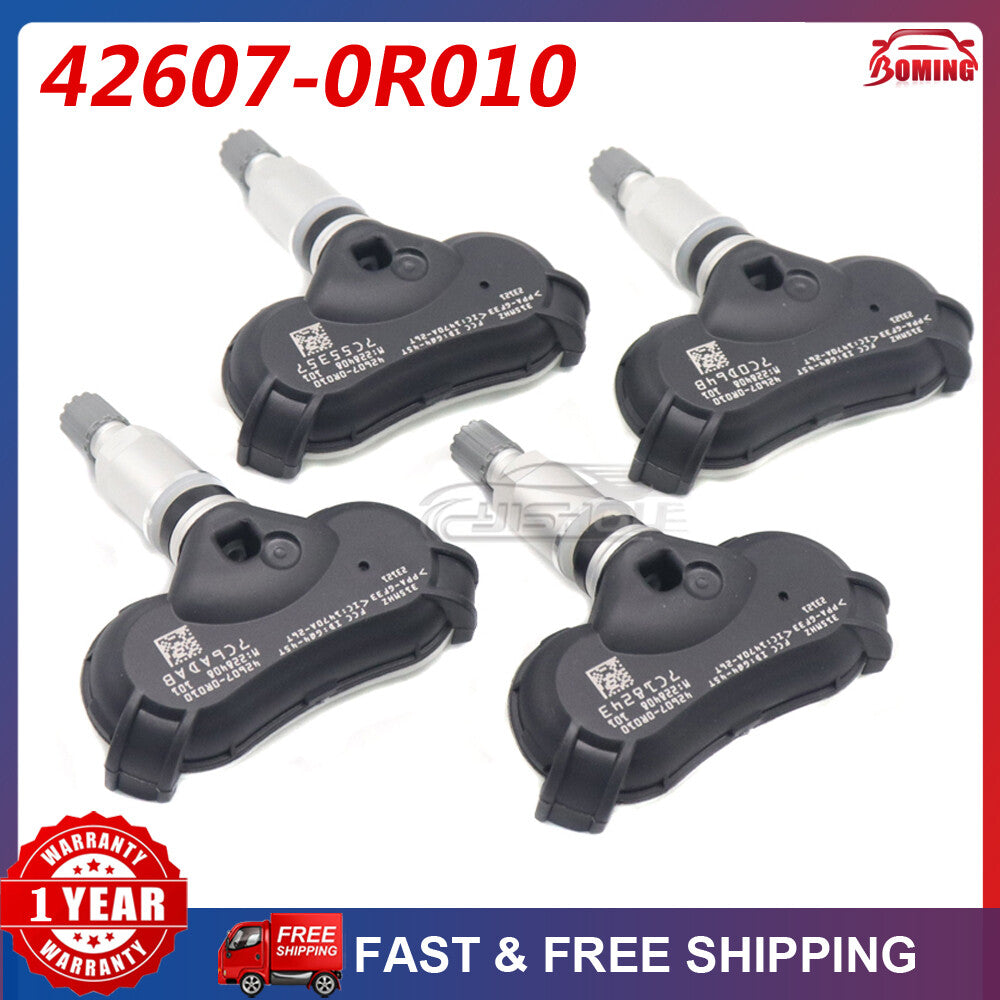 4 new TPMS tire pressure sensors 42607-0R010 for Toyota RAV4 without for smart key.