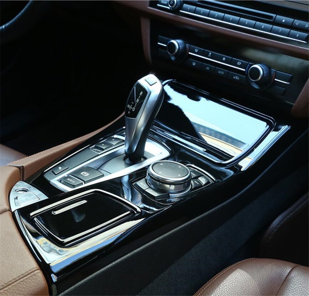 Gloss Black Central Control Gear Shift Panel Trim for BMW 5 Series F10 2011-2017