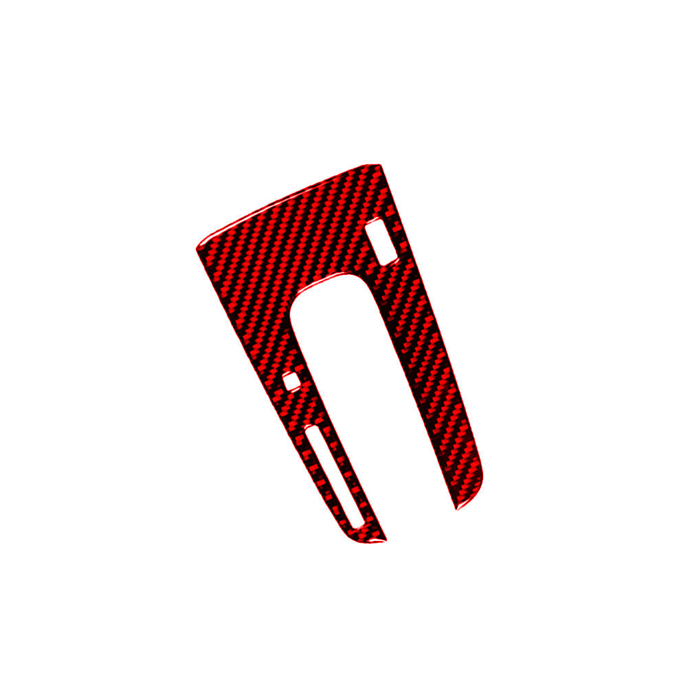 Red Carbon Fiber Interior Gear Shifter Panel Cover Trim for Honda CR-V 2017-2021