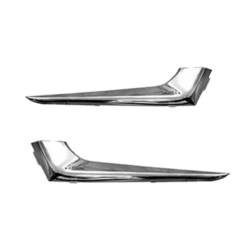1. Dual chrome front bumper trim fog light protectors for Chevrolet Malibu 2016-2018
