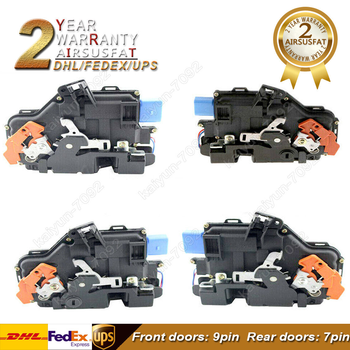 4x Door Lock Latch Actuator for PORSCHE for Cayenne for VW Touareg 7L Phaeton 7L0839016D