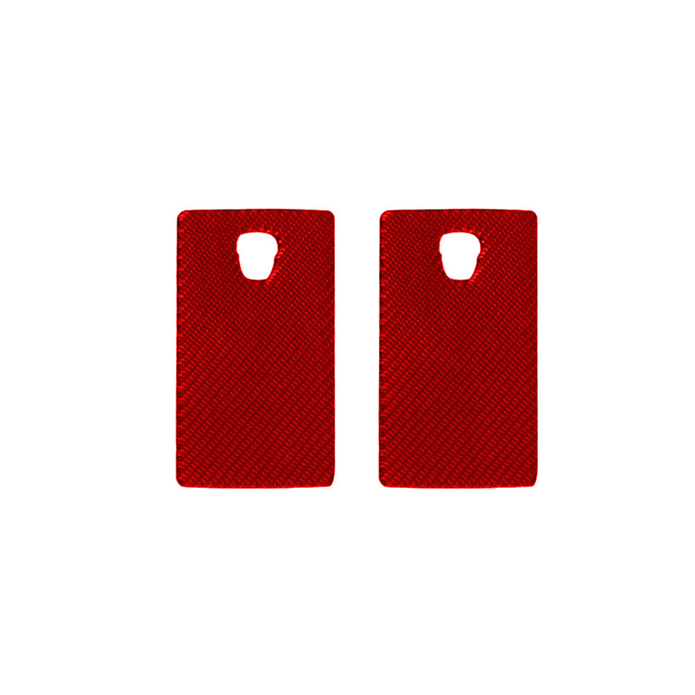2Pcs Red Carbon Fiber OBD Interface Panel Trim Cover for Porsche 718 2016-2022