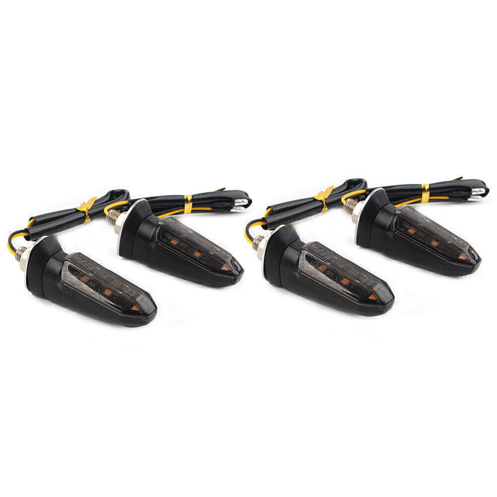 Motorcycle LED Turn Signal Indicator Amber Blinker Light Lamp Smoke Universal 4X