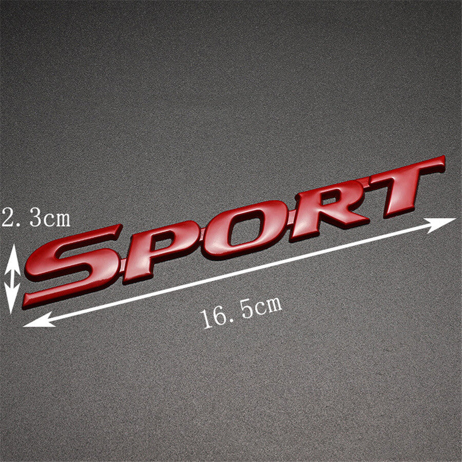 Car Metal 3D SPORT Logo Emblem Badge Sticker Trunk Bumper Decal Accessories