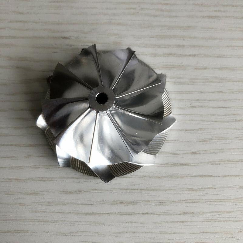 K04 9+0 Blade High-Performance Turbine Compressor Wheel of Aluminum 2618/Burnt