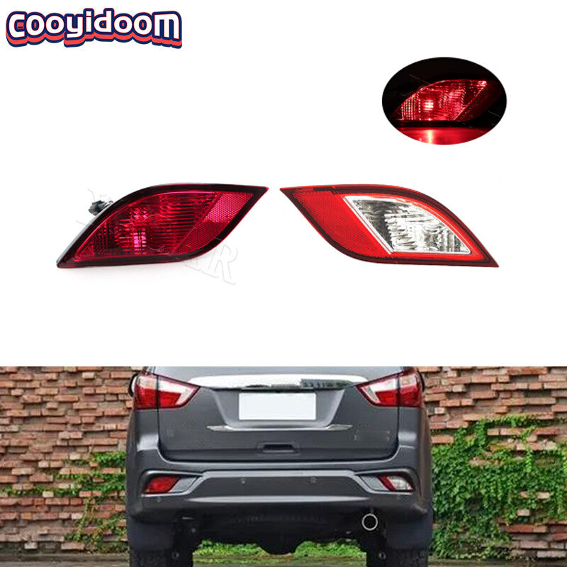Pair Rear Bumper Reflector Brake Lamp Rear Fog Lamp for ISUZU MU-X MUX 2013-2017