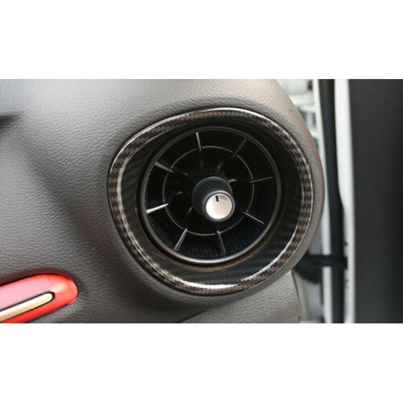 5p for Kia Forte 2019-2021 Carbon Fiber ABS Dashboard Air Vent Outlet Cover Trim