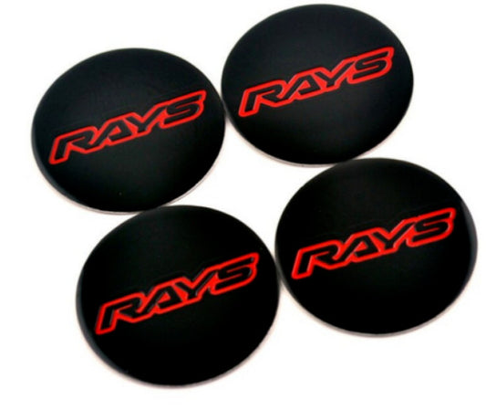 4x68mm Weds Sport logo badge, wheel center cap, hubcap badge, black chrome TE37