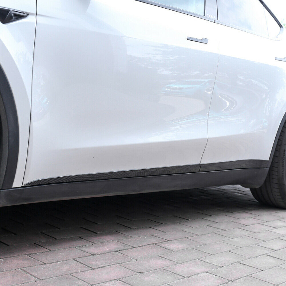 Carbon fiber Side Car Door Body Molding Cover Trim for Tesla for Model Y 2020-2023