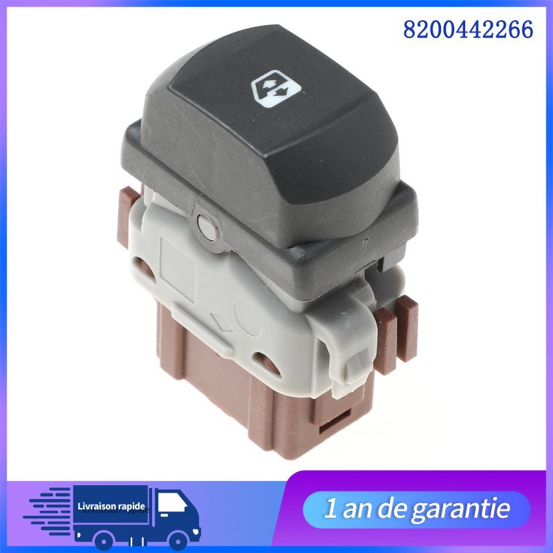 BOUTON LEVE VITRE AVANT DROIT POUR LAGUNA 2 MEGANE 2 CLIO 2/3 SCENIC 2 NEUF