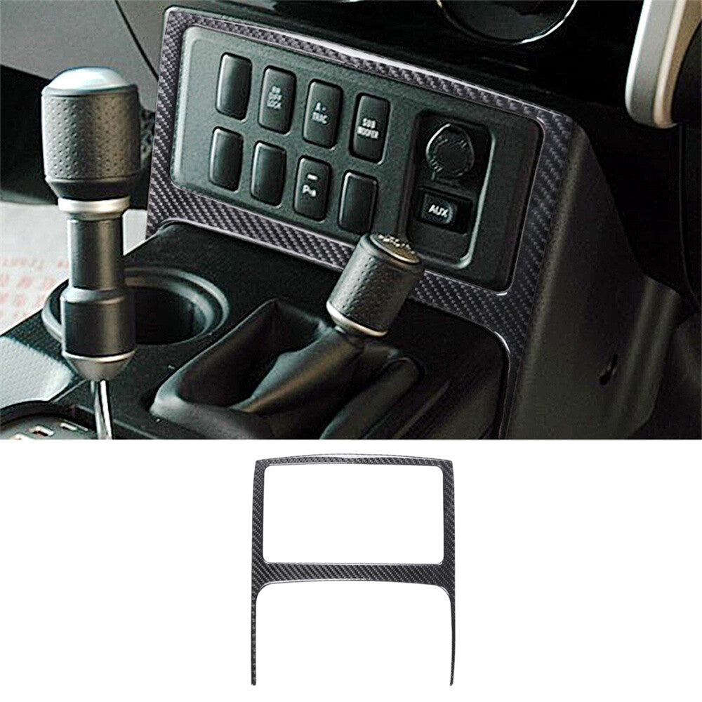 Carbon Fiber Central Control Button Frame Cover For Toyot@ FJ Cruiser 2007-2021