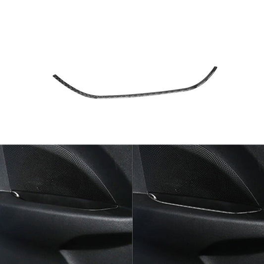 Carbon Fiber Rear Door Storage Strip Cover Trim for Hyundai for Veloster JS 2019-22