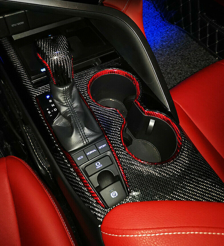 for Toyota for Camry 2018-23 Real Carbon Fiber Central Console Gear Shift Cover Trim