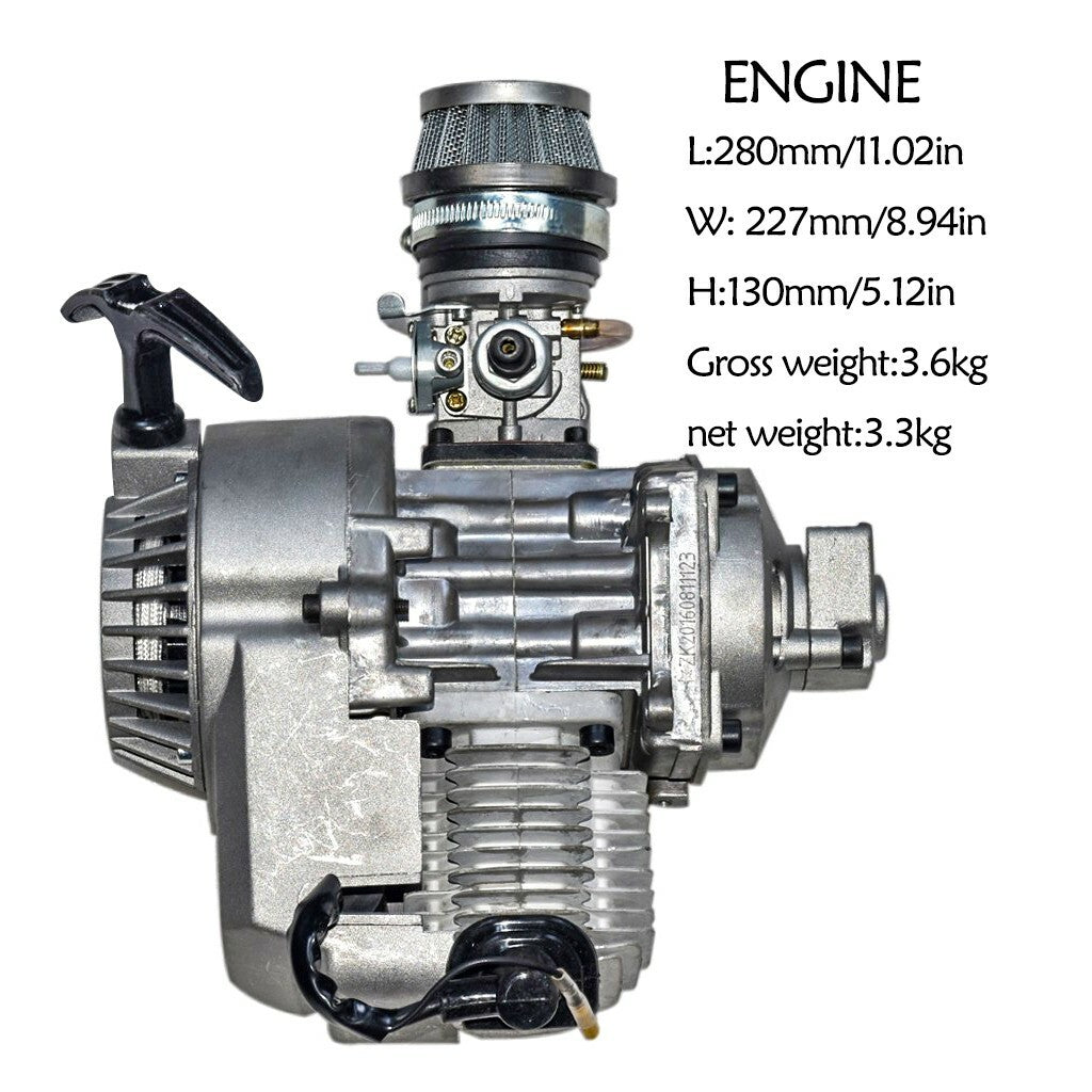49cc 2 stroke Pull Start Engine Motor KitPIT Quad Dirt Bike for Mini Pocket ATV kids