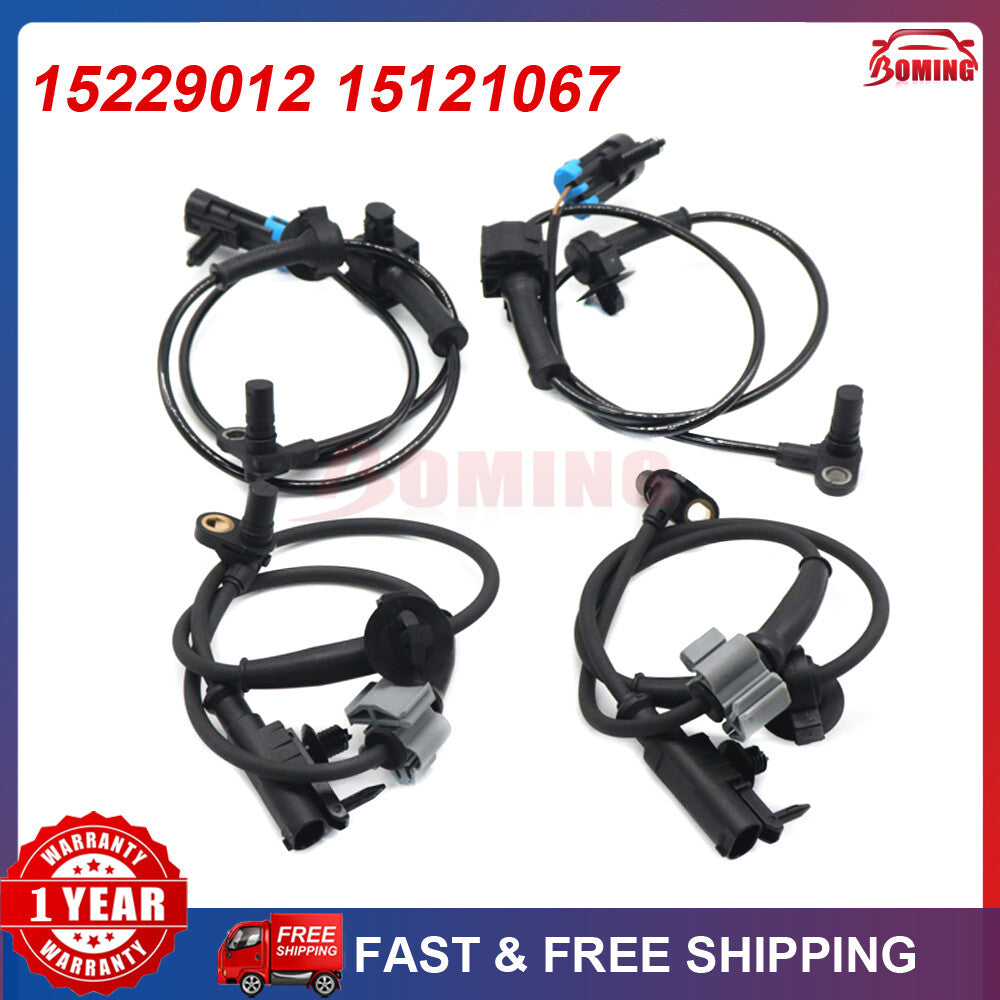 for Cadillac for Chevy Suburban Tahoe for GMC for Yukon ABS Wheel Speed Sensors Front Rear