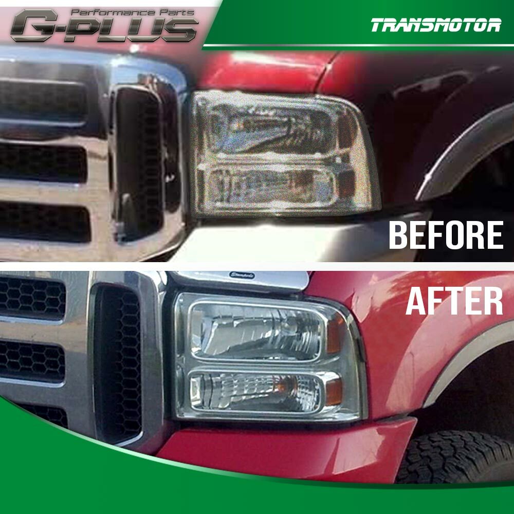 Suitable for 05-07 for Ford F250 F350 F450 overloaded vehicle headlight replacement lens smoke
