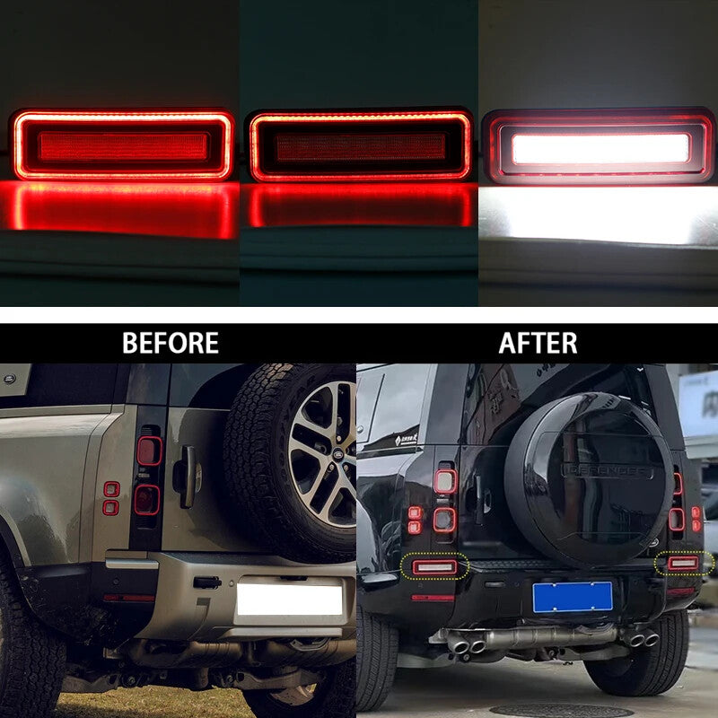 Two-piece rear turn signal reverse lights compatible with for Land Rover for Defender 2020-2023 reverse lights.