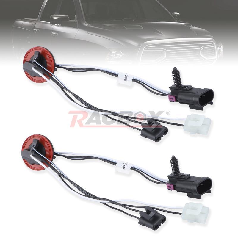 2Pcs Headlight Lamp Wiring Harness Custom Fits for DODGE for RAM 1500- 2009-2017