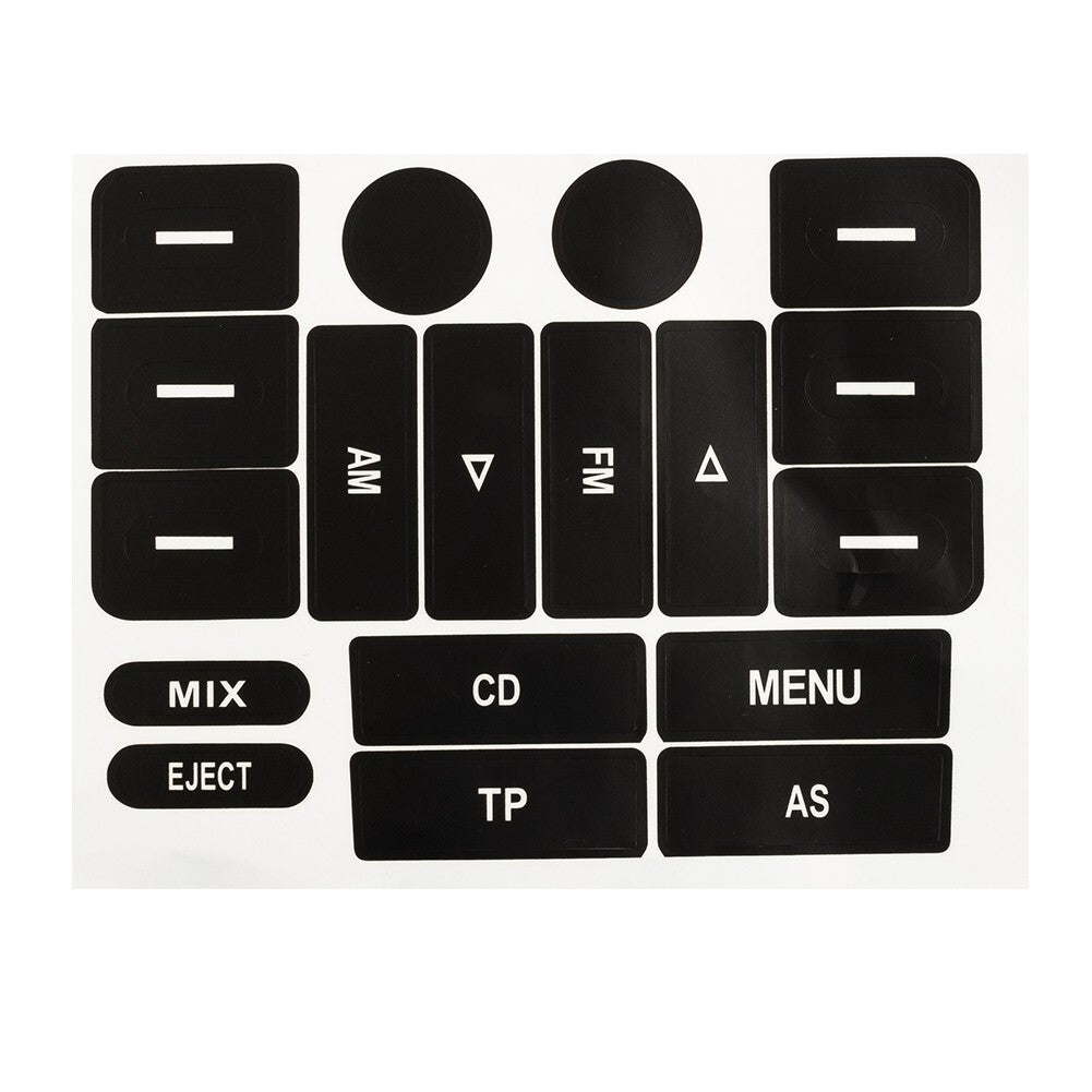 Suitable for Golf MK5 and for Passat radio knob repair sticker for worn buttons, black