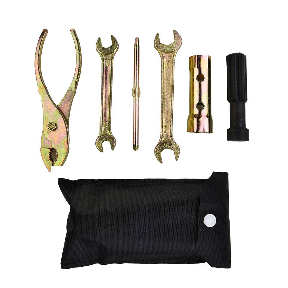 5pcs Motorcycle Tool Kit Spanner / Wrench / Screwdriver / Pliers W/Storage-Bag