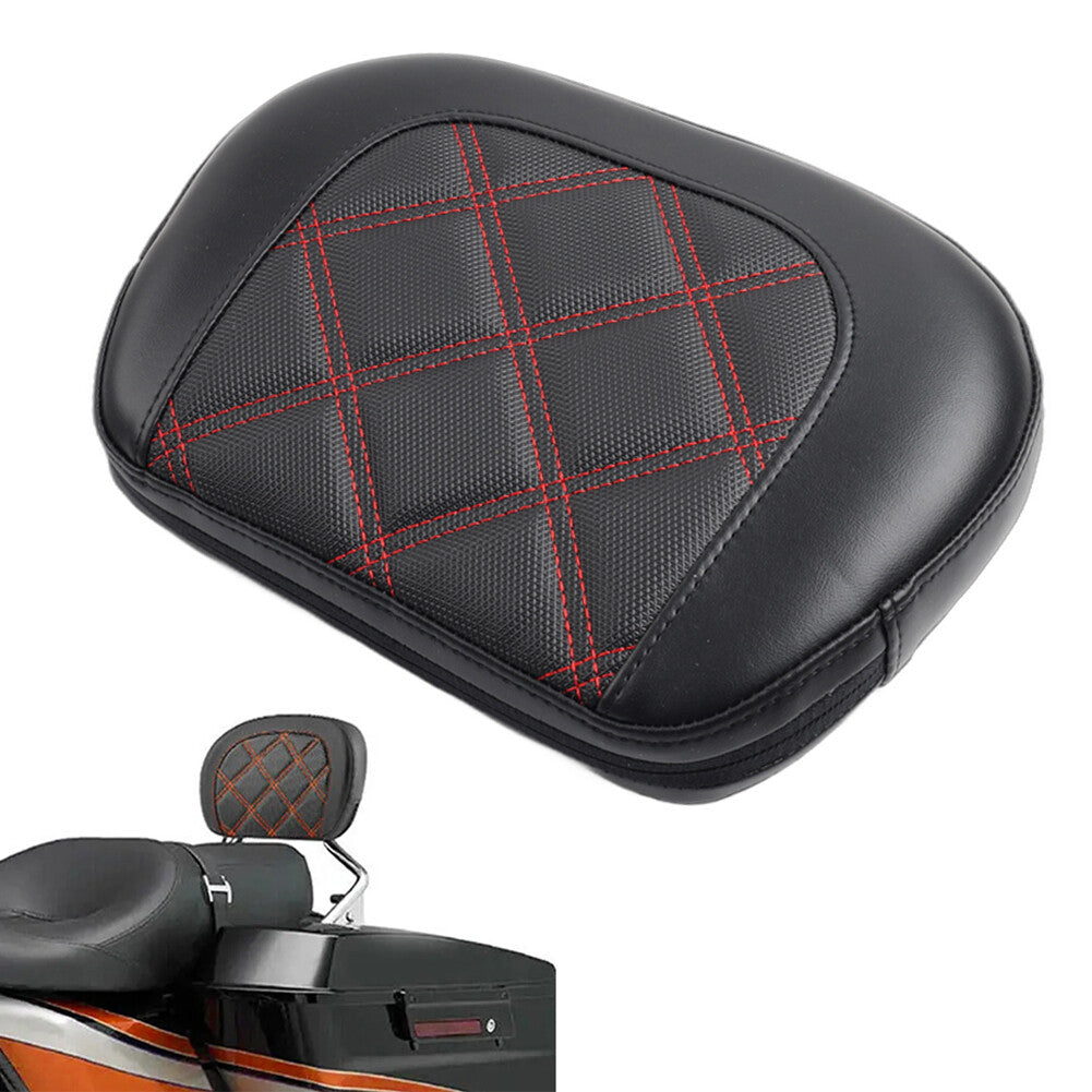 Red Stitching Passenger Sissy Bar Backrest Pad for Harley Electra Road Glide