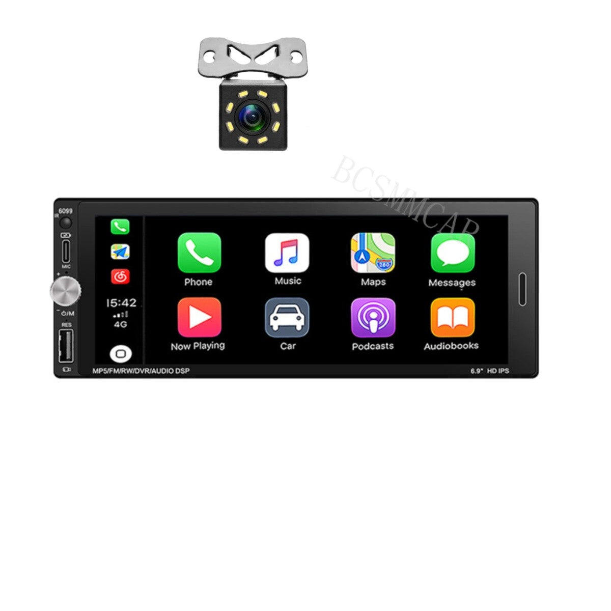 Stereo 6.9in Car Radio MP5 Player Touch Screen Bluetooth FM USB Mirror Link Cam