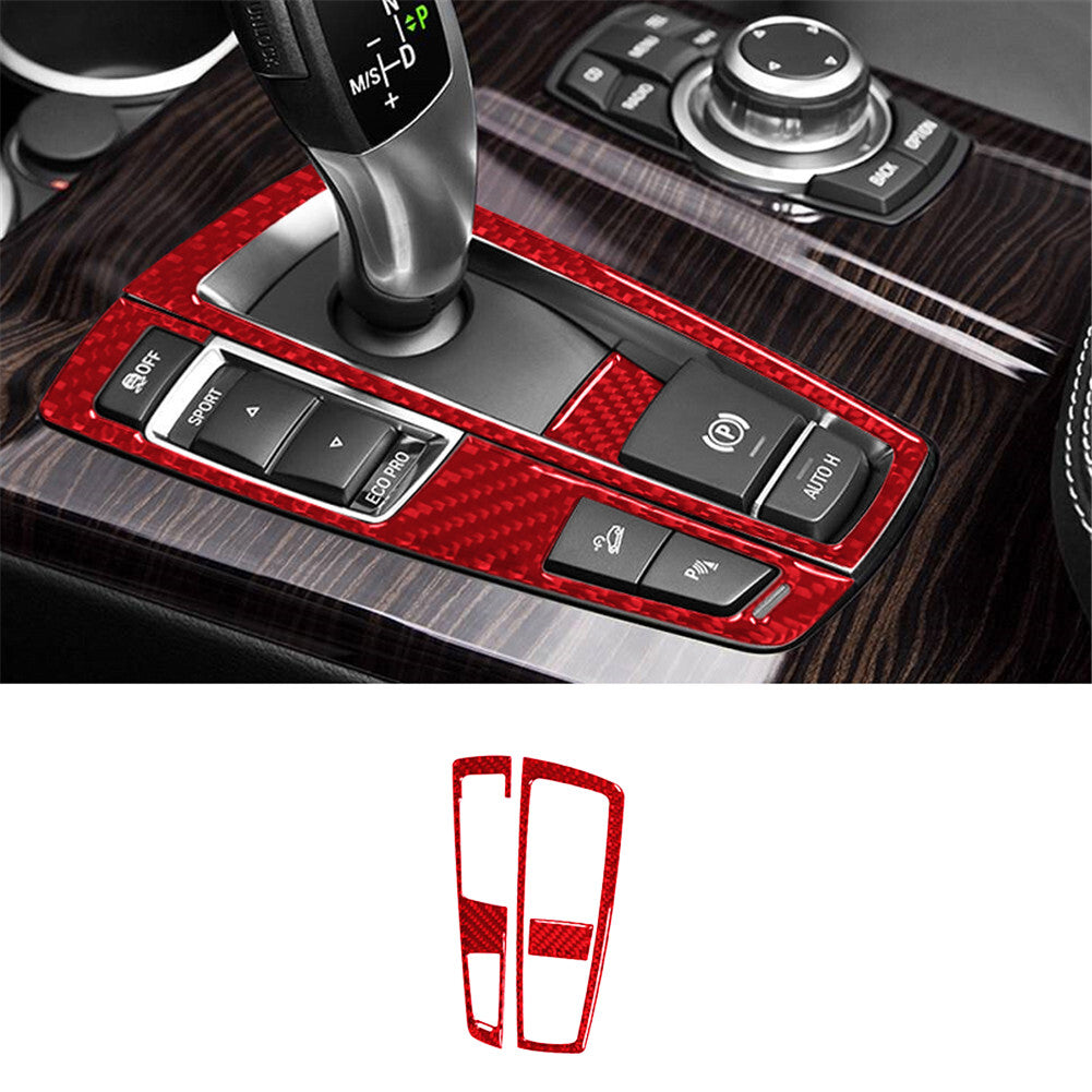 Red Carbon Fiber Inner Control Panel Trim for BMW X3 F25 X4 F26 2011-2017