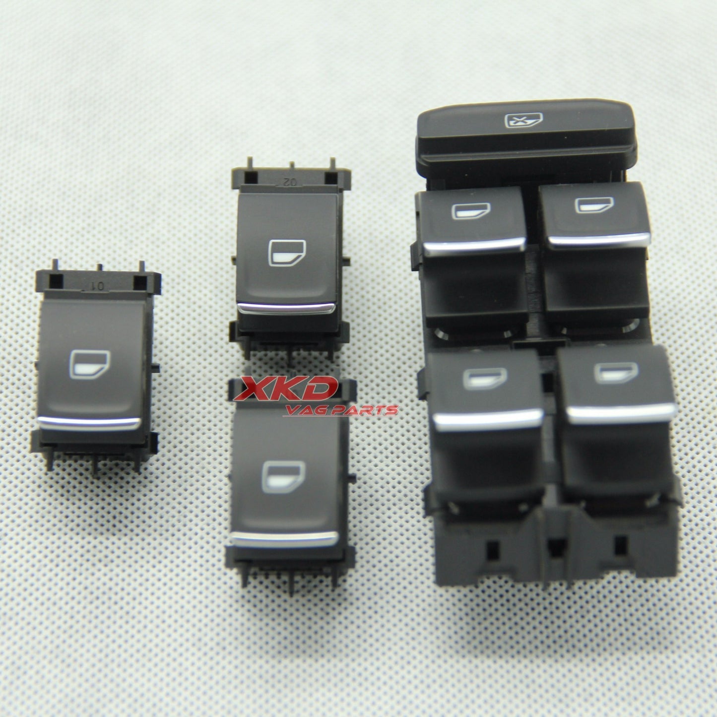 Chrome window regulator switch kit for Volkswagen for Golf MK7 2015-2017