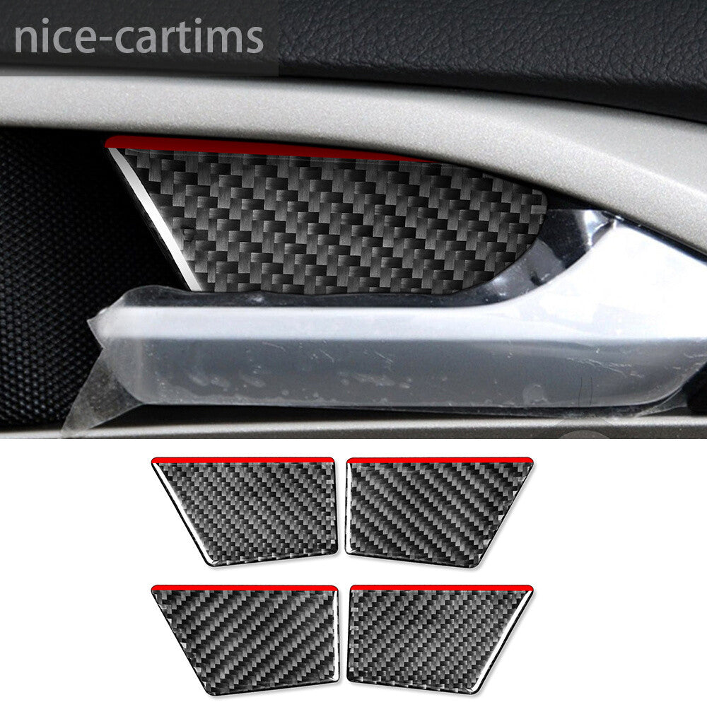 Carbon Fiber Interior Door Handle Bowl Panel Trim for Ford Fusion Mondeo 2013-19
