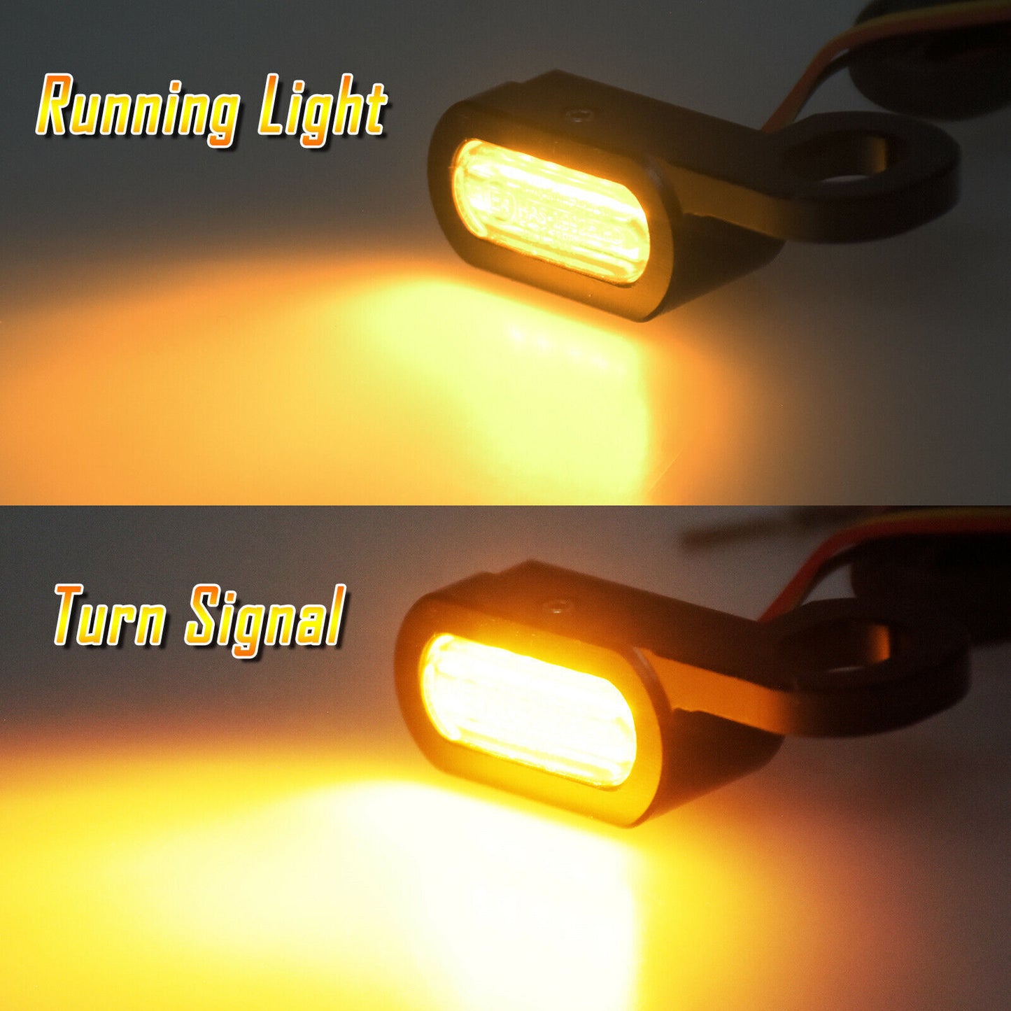 for Mini LED Turn Signal Indicators Clutch Bar Running Light Fit For Sportster 04-22