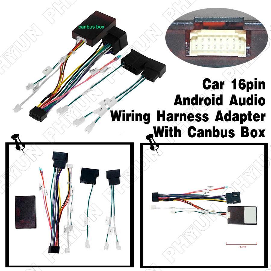for Mercedes-Benz W209 W203 Android Stereo Wiring Harness With Canbus Box 16 PIN
