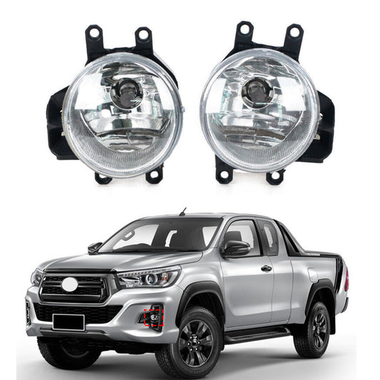 A pair of front bumper fog light spotlights are suitable for the for Toyota Hilux Revo Rocco 2018 - 2019