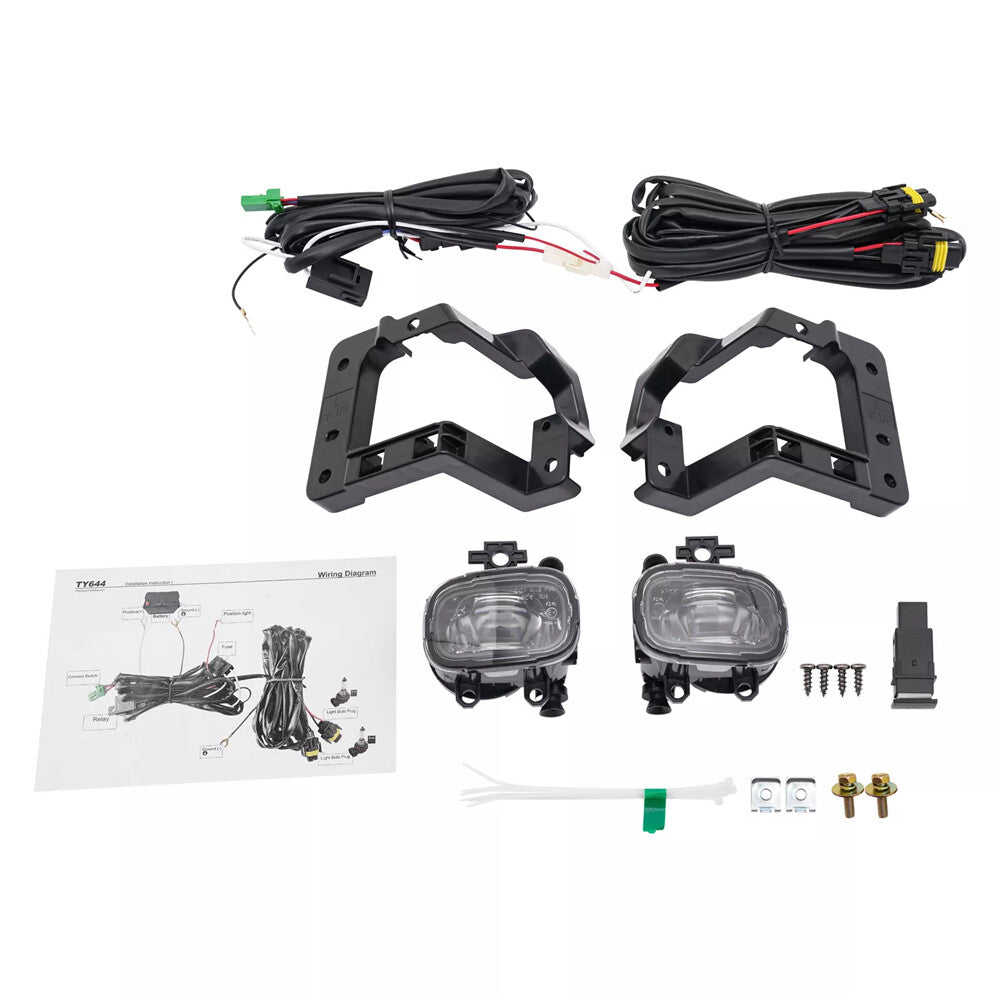 1 Pair LED Fog Lights Front Lamps w/ Wiring Kit for Nissan Pathfinder 2023 2024
