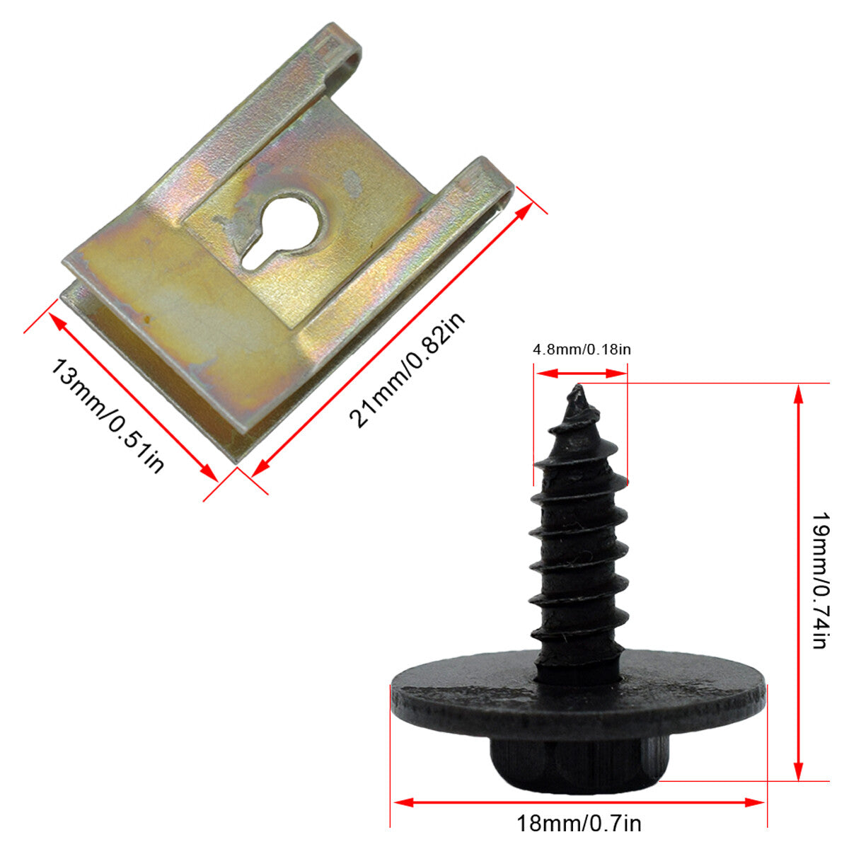 20 x for BMW U nut hex screws wheel run underride protection underbody clip