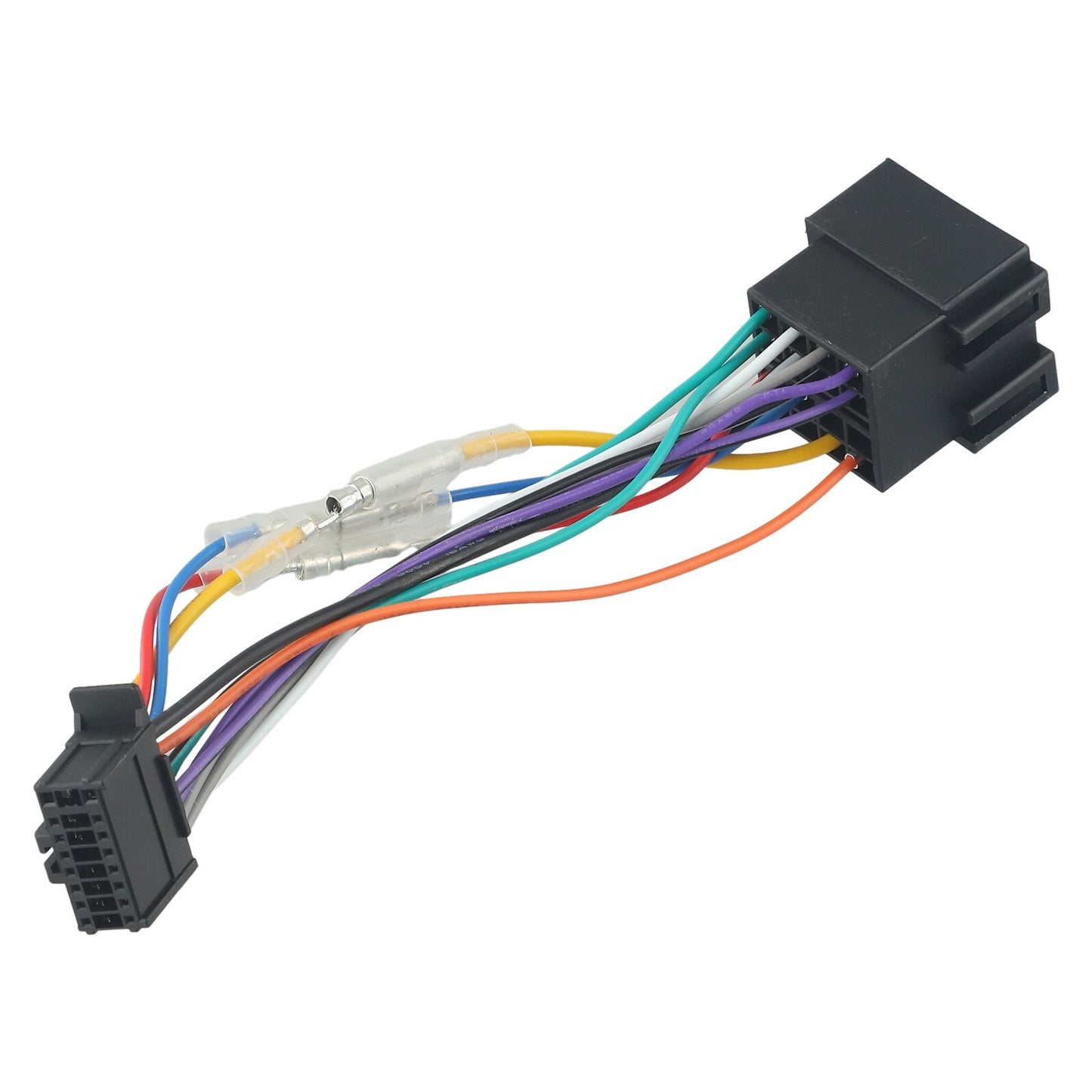 Stereo radio connector for cars, 16 pins, 185 mm long, 1 piece, 2411 mm, plastic + metal.