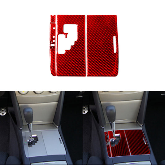 4Pcs Red Carbon Fiber Automatic Transmission Cover Type B for Toyota for Camry 07-11
