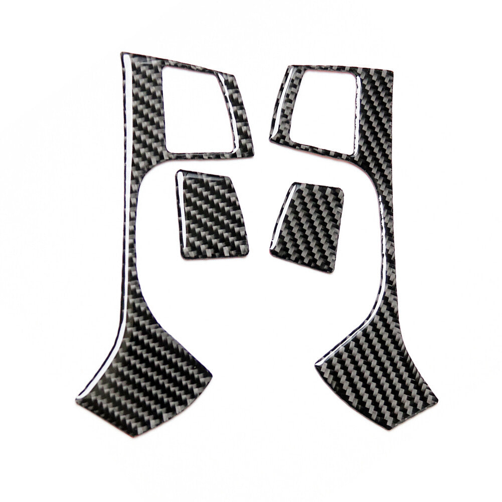 4pcs Carbon Fiber Steering Wheel Button Cover Trim for Dodge Journey 2009-2010