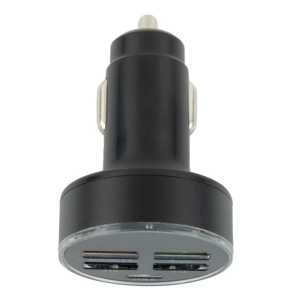 Reliable and efficient 150W fast car charger with 4 USB ports.