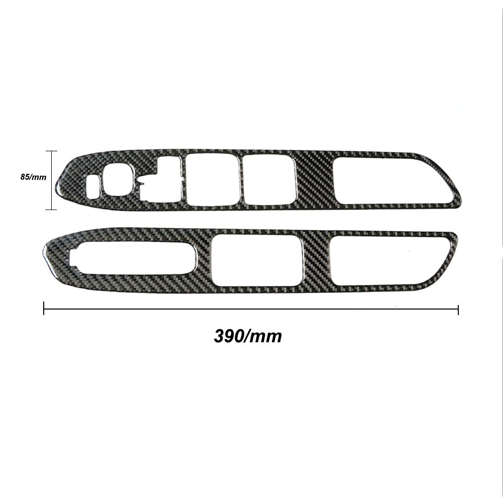 Carbon Fiber Front Window Switch Panel Trim Cover for Subaru Forester 2005-2008